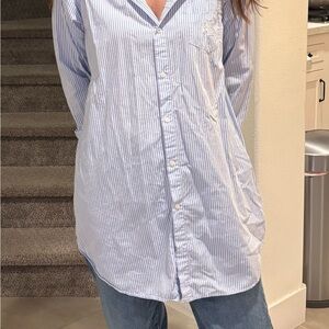 Ralph Lauren Light Blue Striped Casual Shirt